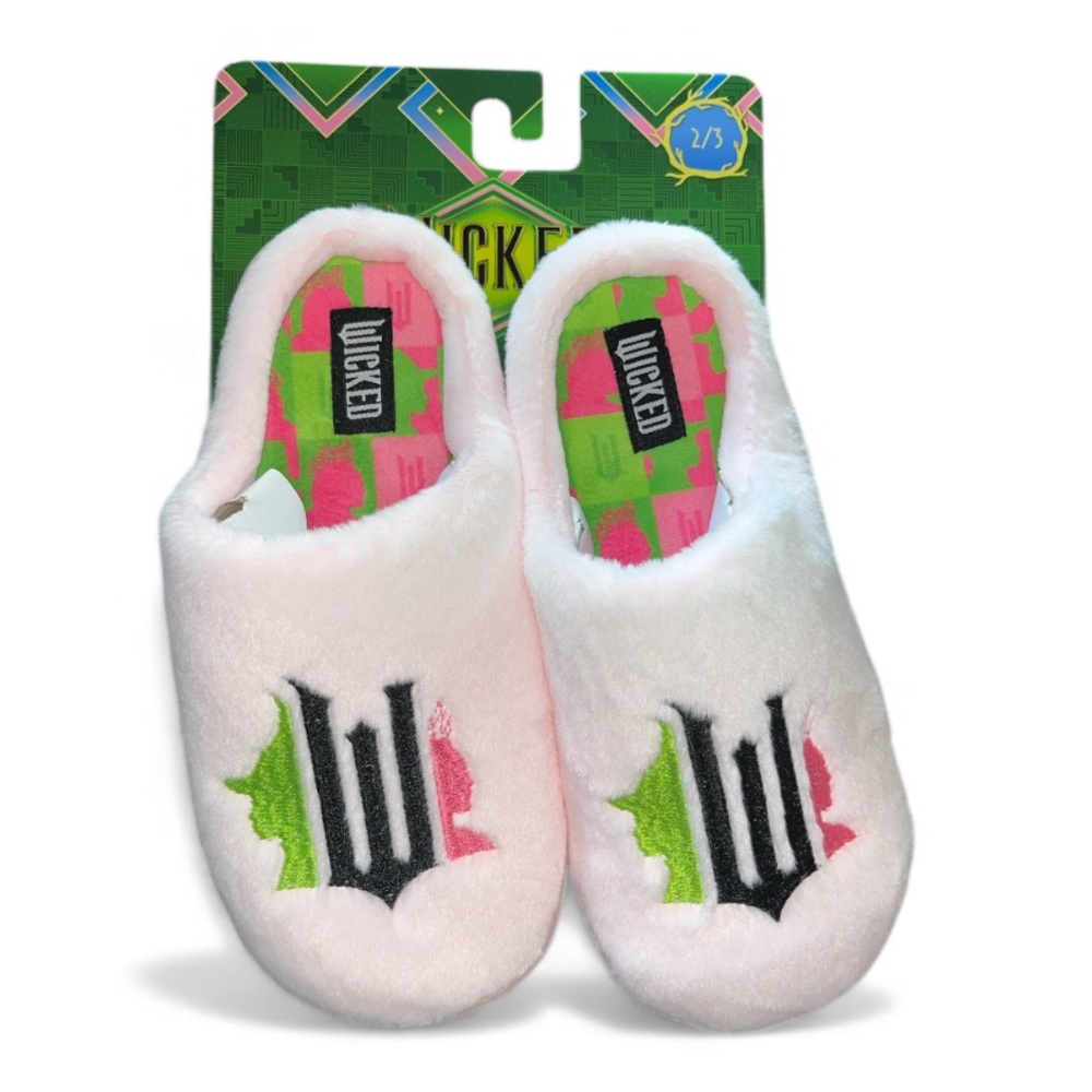 Wicked Pink  Fuzzy Kids Slippers